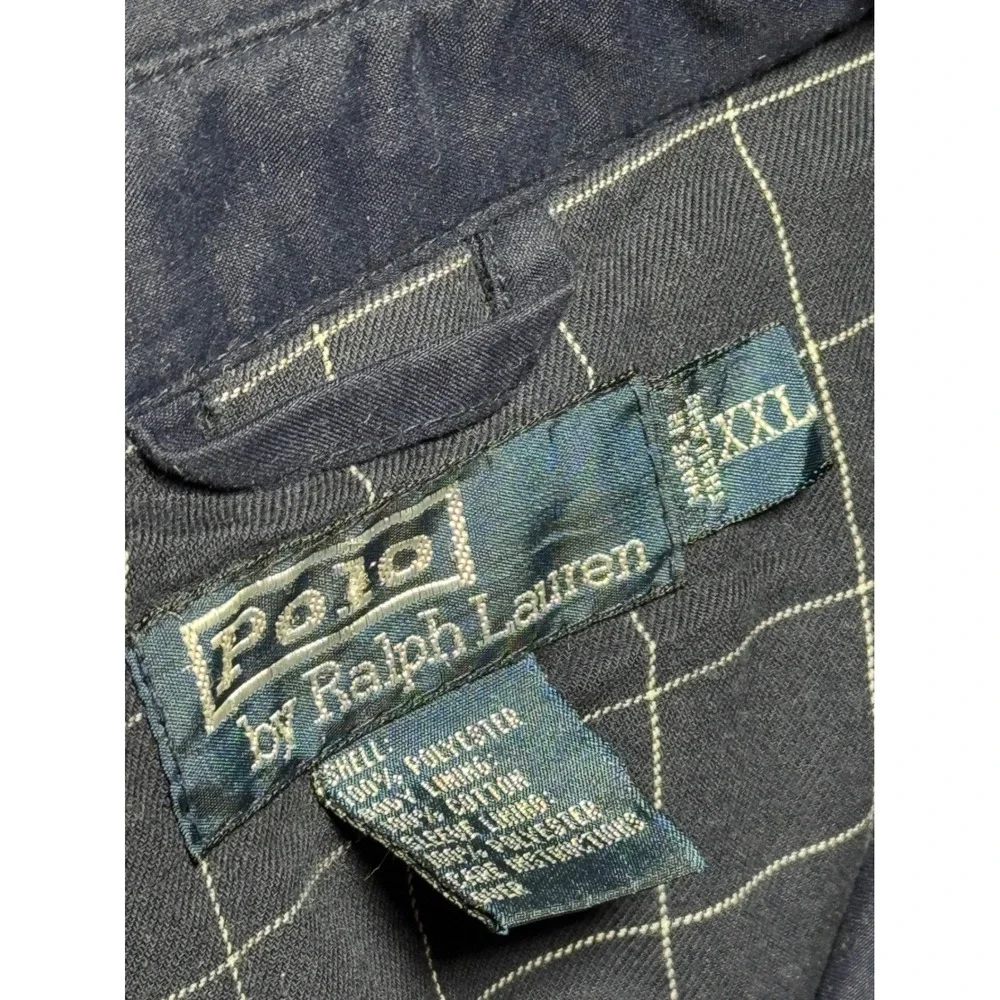 Vintage 90s Polo Ralph Lauren Harrington Jacket XXL Blue Y2K Windbreaker Navy